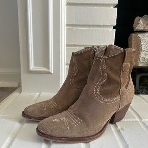 Brown Suede Ankle Boots